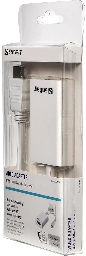 Sandberg HDMI į VGA adapteris pakuotėje