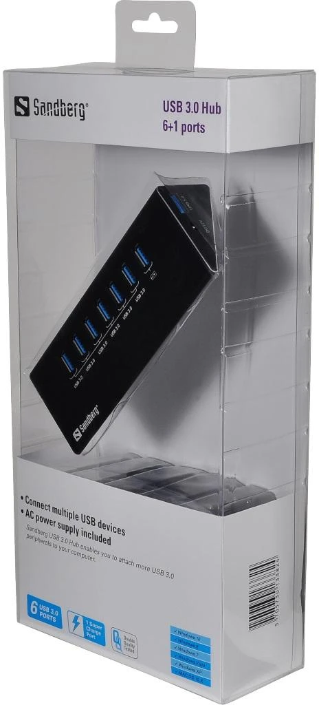 Sandberg USB 3.0 skirstytuvas pakuotėje