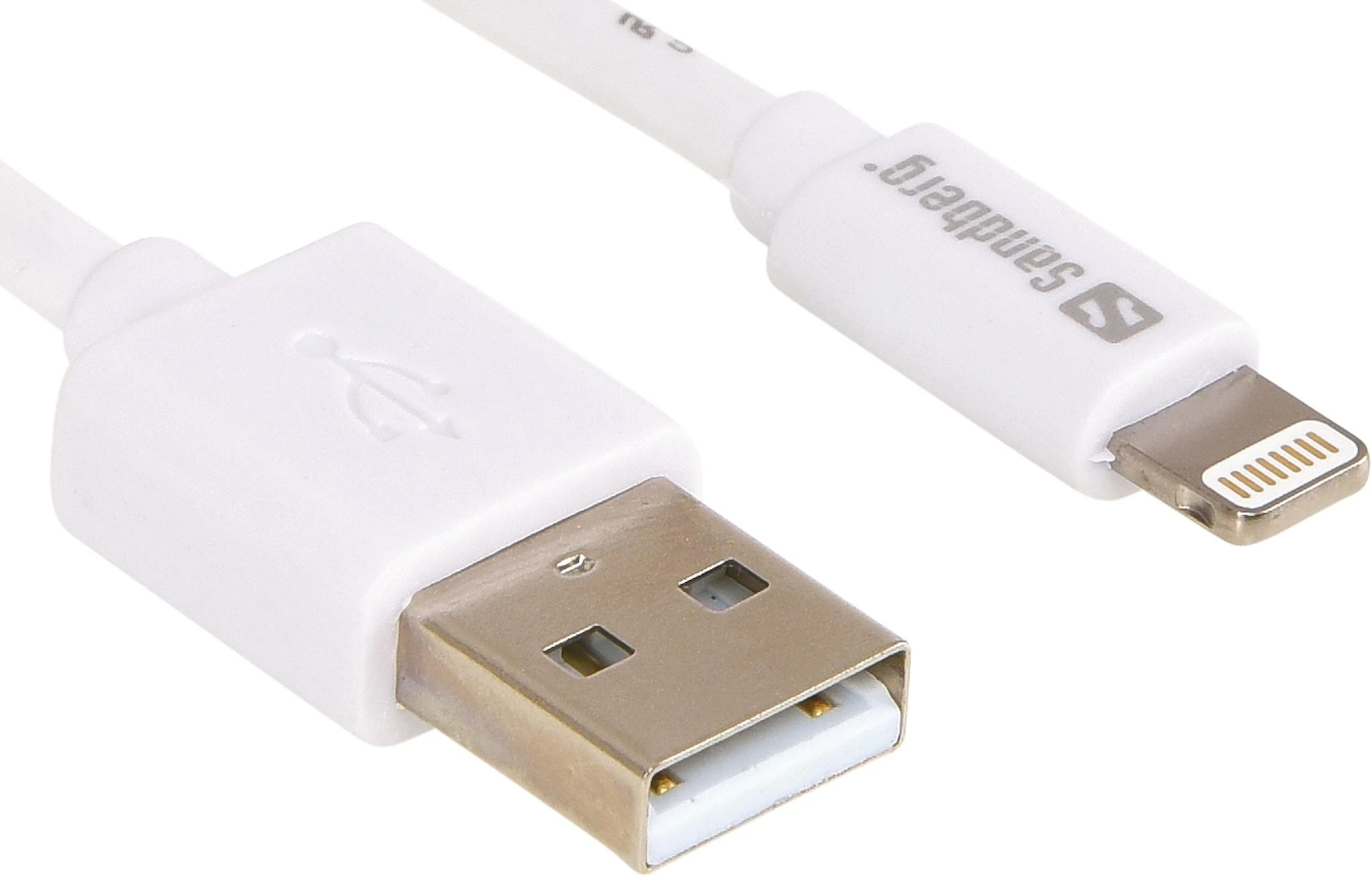 Sandberg USB>Lightning MFI 1m Balta