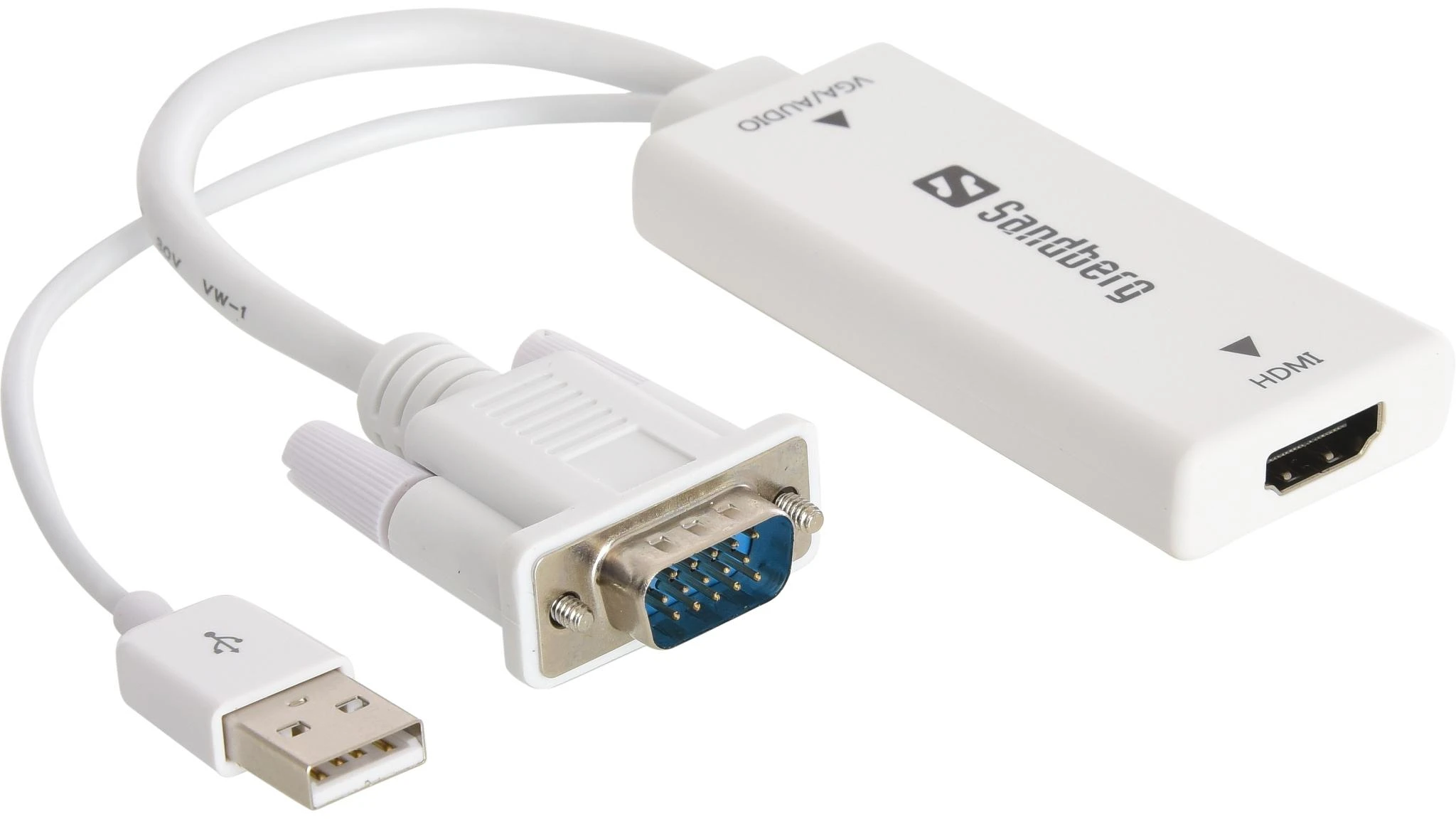 VGA į HDMI keitiklis su USB jungtimi