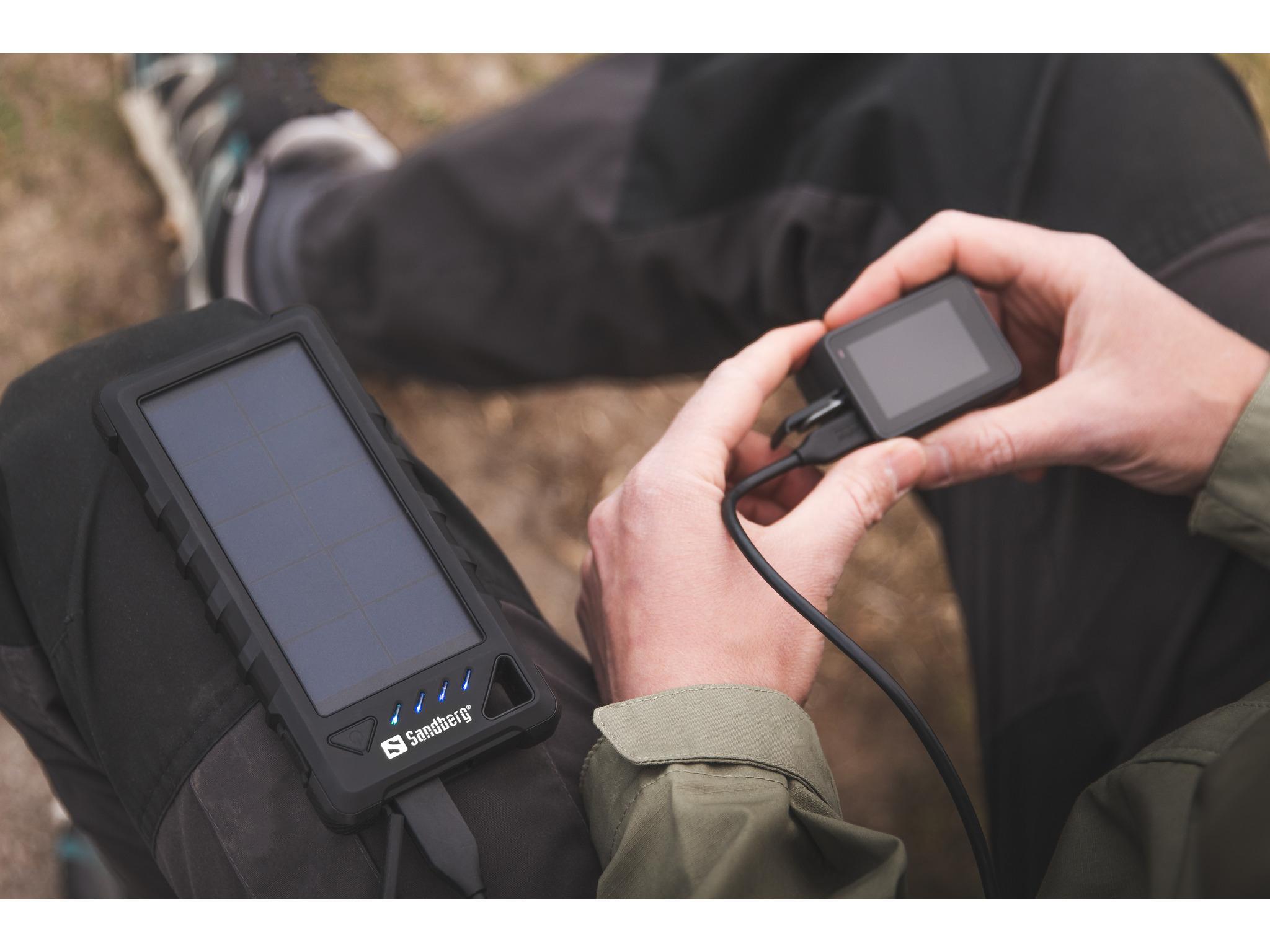 Nešiojamas įkroviklis Sandberg Outdoor Solar Powerbank 16000