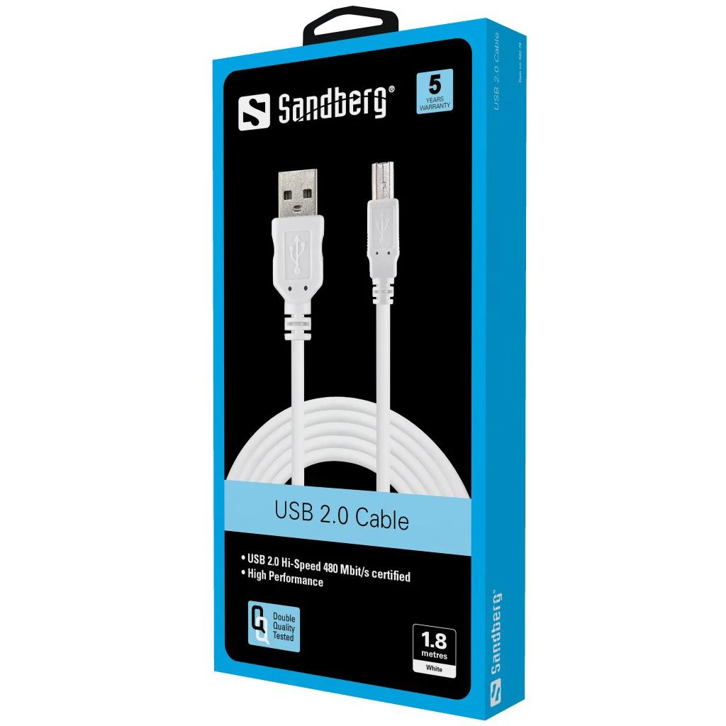 Sandberg USB 2.0 AB vyriškas 1,8 m