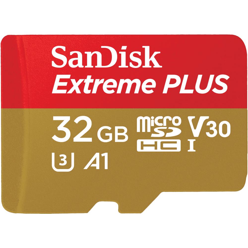 Atminties kortelė SanDisk Micro SDHC 100MB A1 32GB Extreme Plus SDSQXBG-032G-GN6MA