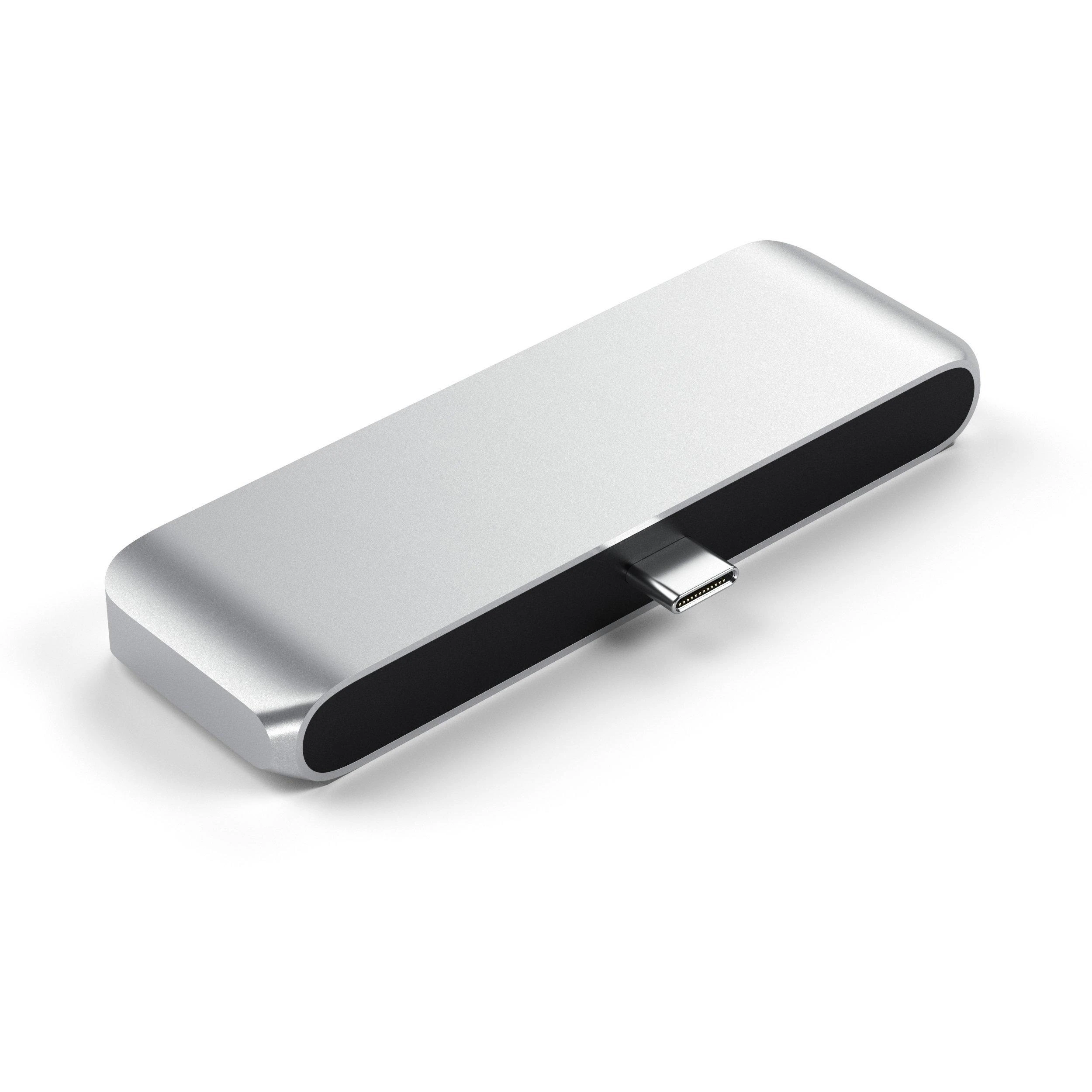 Satechi Aliuminio Mobile Pro Hub USB-C (USB-C 60W, 4K HDMI, USB-A 3.0, jack port) (sidabrinė)