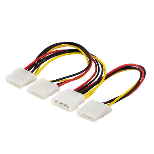 SAVIO maitinimo kabelis MOLEX 4 kontaktų (M) – 3x MOLEX 4 kontaktų (F) AK-16
