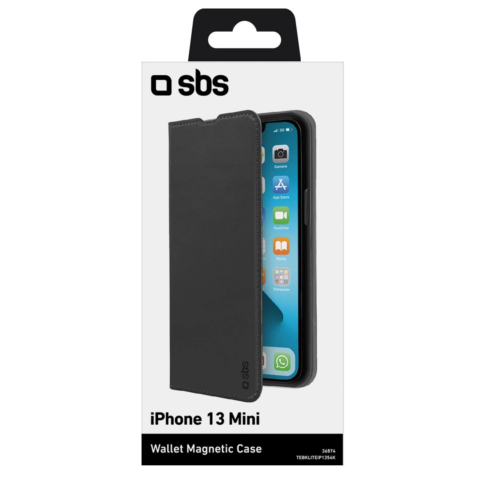 Dėklas Style SBS Lite Book Case Knygos stiliaus dizainas, skirtas iPhone 13 Mini