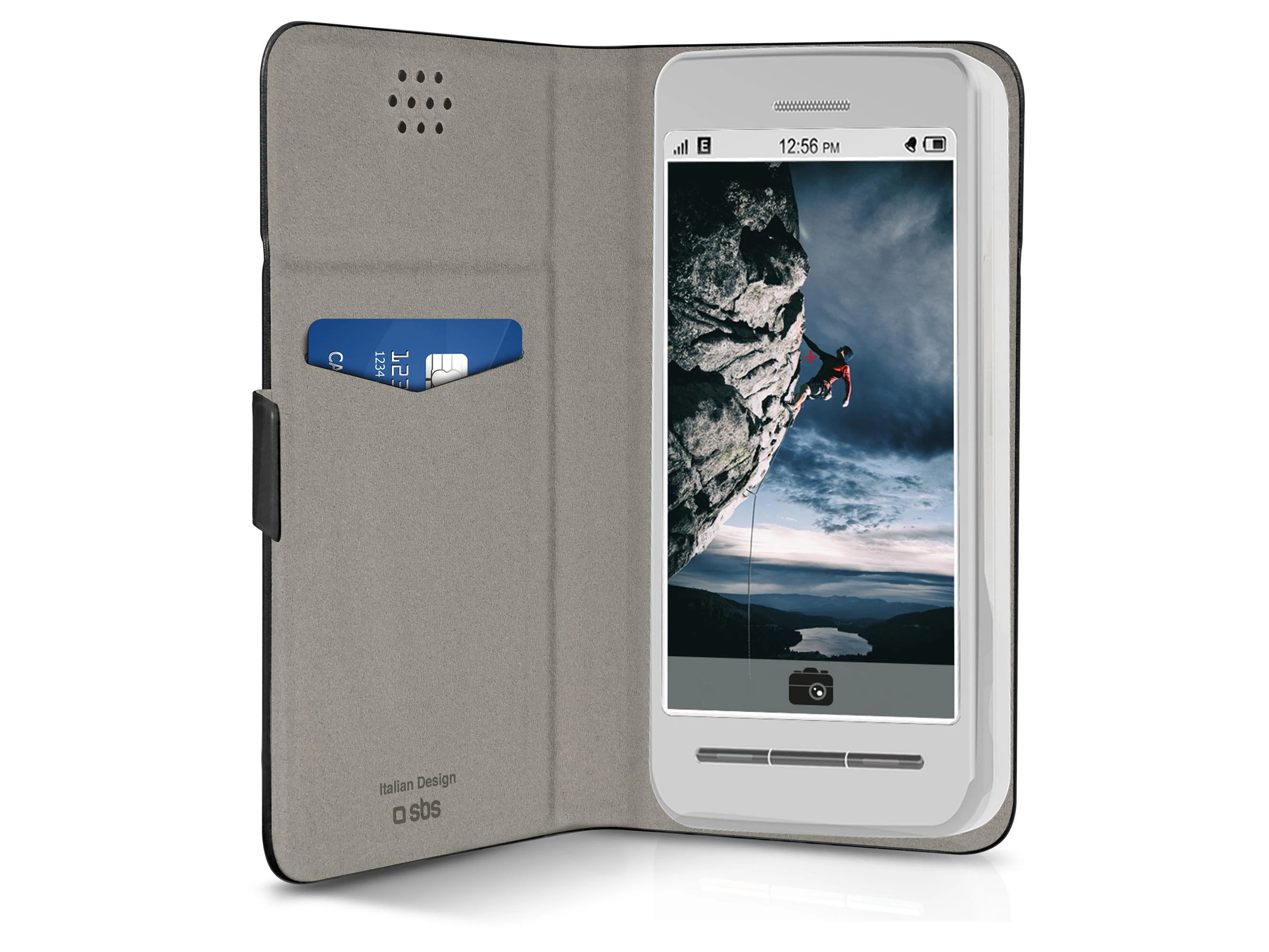Dėklas SBS Universal BookSlim case for Išmanusis telefonas iki 5,5'' - Folio - Universal - 14 cm (5.5") - Juodas