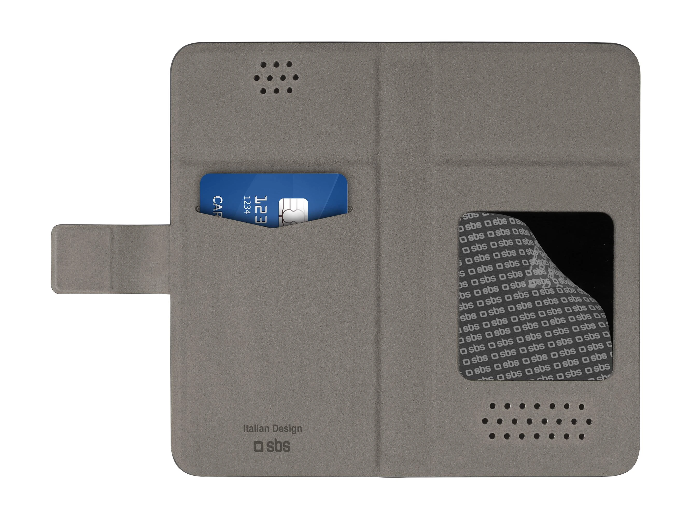Dėklas SBS Universal BookSlim case for Išmanusis telefonas iki 5,5'' - Folio - Universal - 14 cm (5.5") - Juodas