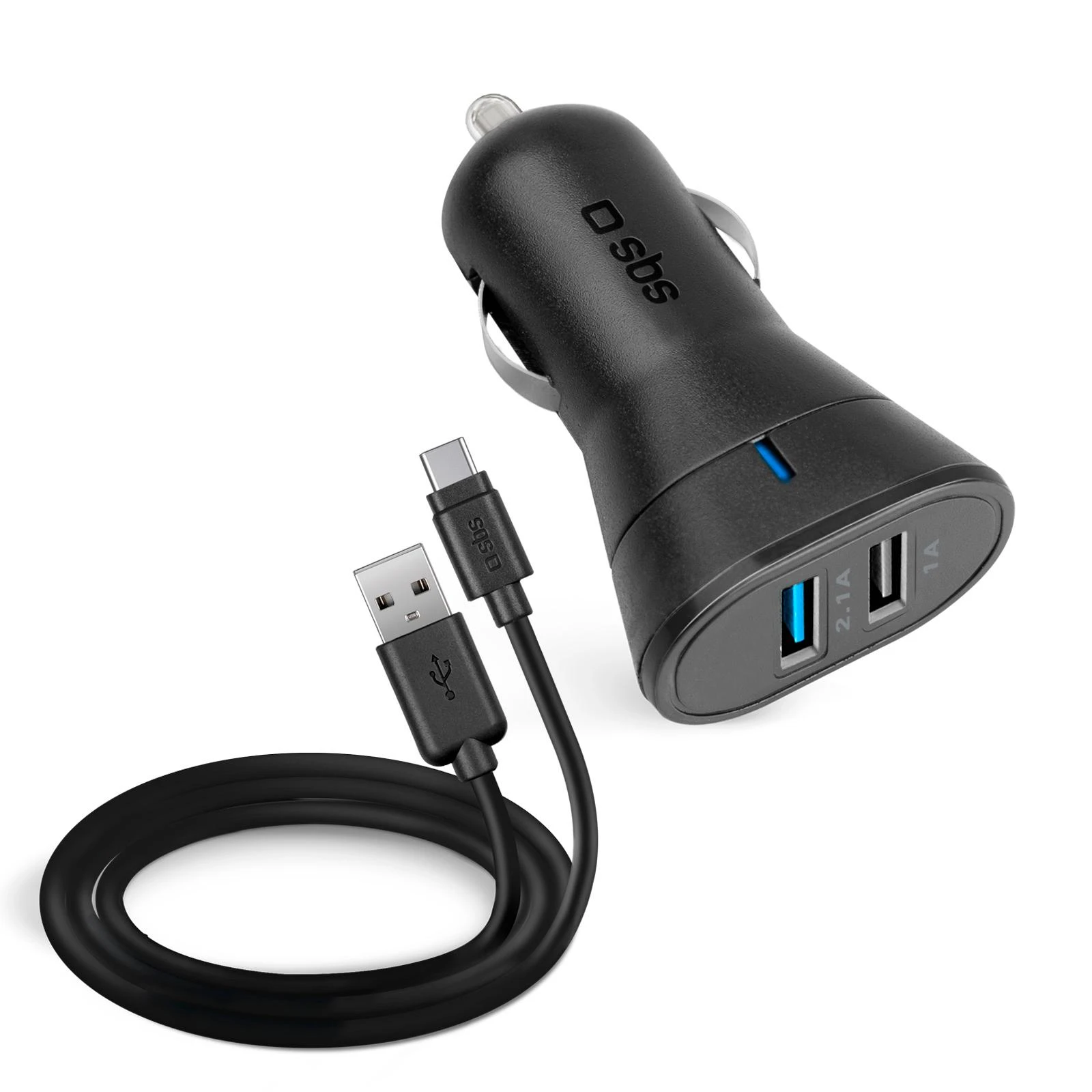 Įkroviklis SBS Mobile 2x USB-A 2.1 A (TEKITCRC2U21AUL)