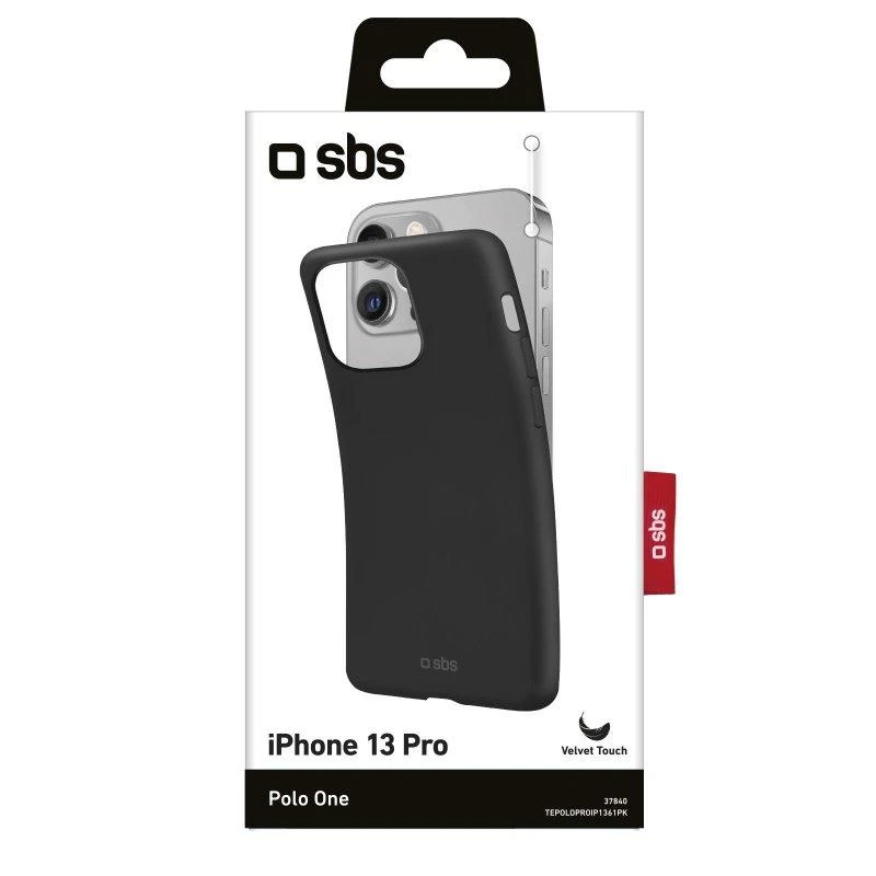 Dėklas SBS juodos spalvos Polo One Cover Semi-hard, silk touch, for iPhone 13 Pro