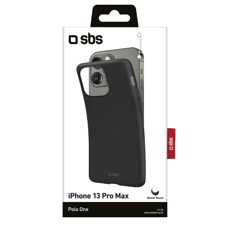 Dėklas SBS Juodas Polo One Cover Pusiau kietas, šilko prisilietimas, skirtas iPhone 13 Pro Max