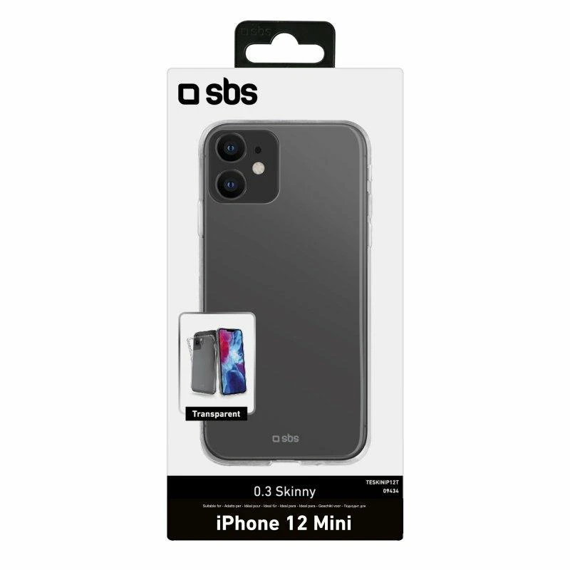 SBS Skinny skaidrus dėklas skaidrus, skirtas Apple iPhone 12 Mini