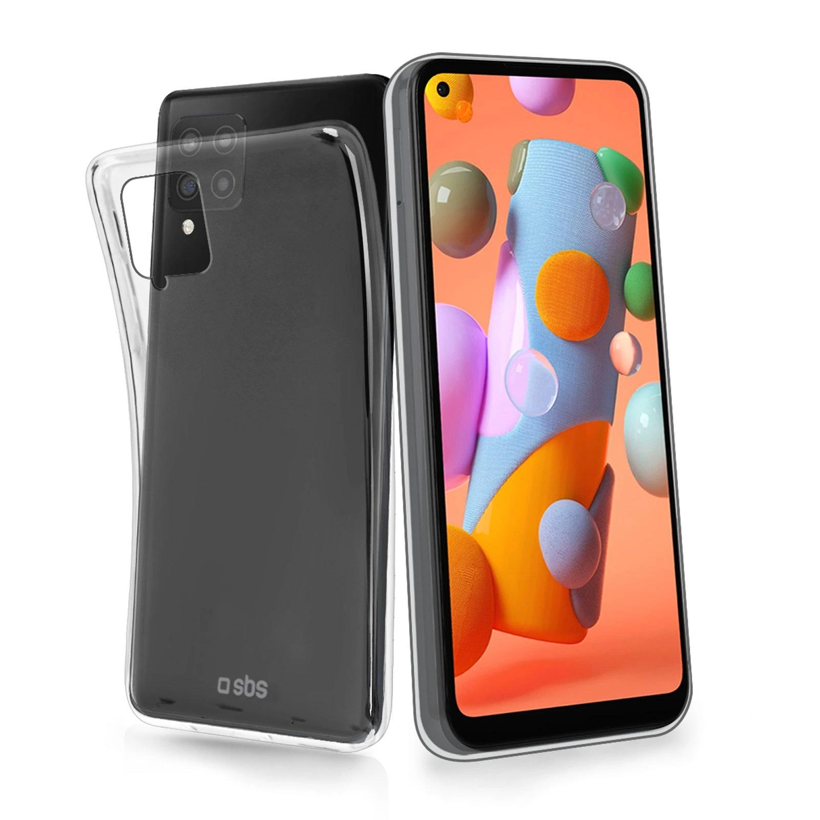 Dėklas „Samsung Galaxy A12 Skinny“ dangtelis su permatomu SBS