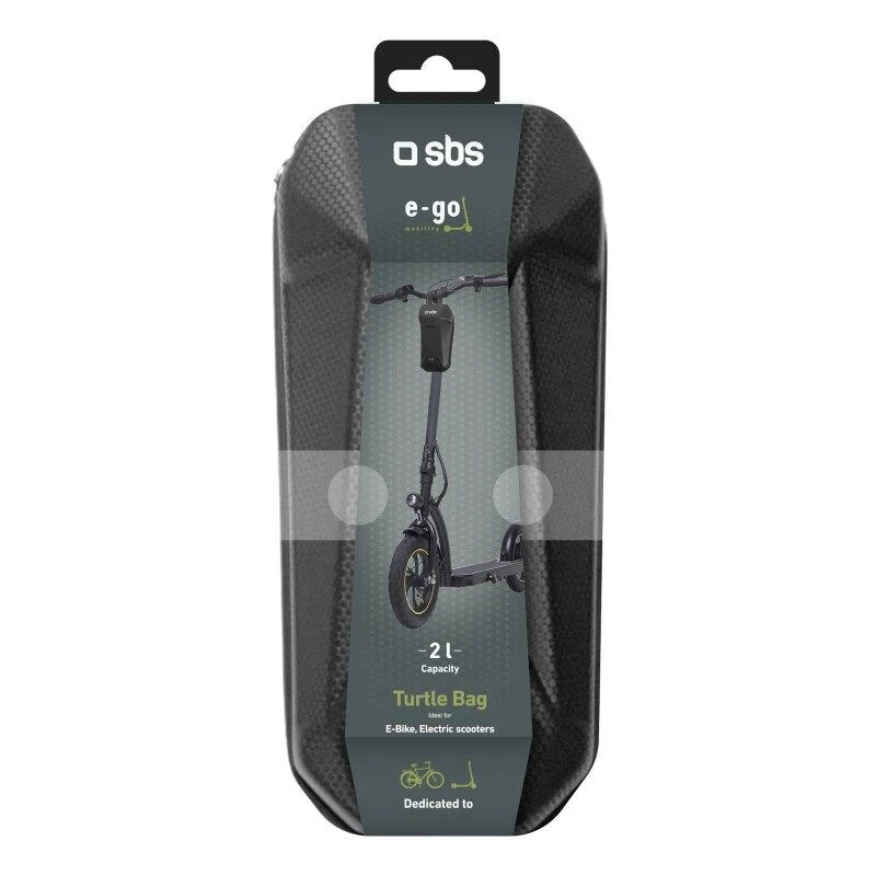 E-Go Hard Bag Atsparus vandeniui for Electric Scooter/Bike 2L By SBS Juodas