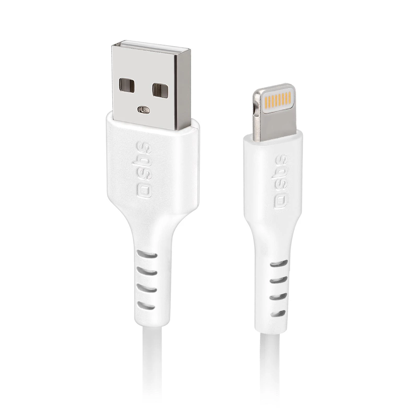 SBS TECABLEUSBIP589W USB-A – Lightning kabelis – baltos spalvos