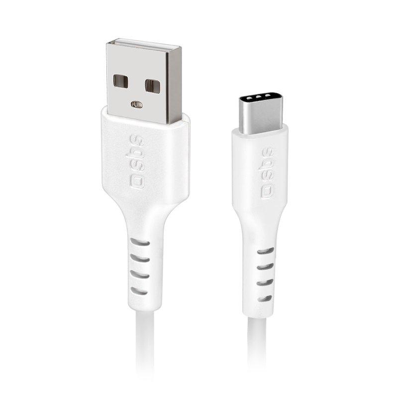 SBS TECABLEMICROC15W USB-A – USB-C kabelis 1.5m – baltos spalvos