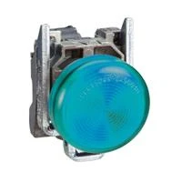 Žalia 22 mm signalinė lemputė su metaliniu laikikliu