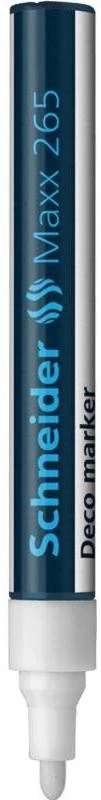 Kreidinis žymeklis SCHNEIDER Deco Marker Maxx 265, 2-3mm, balta