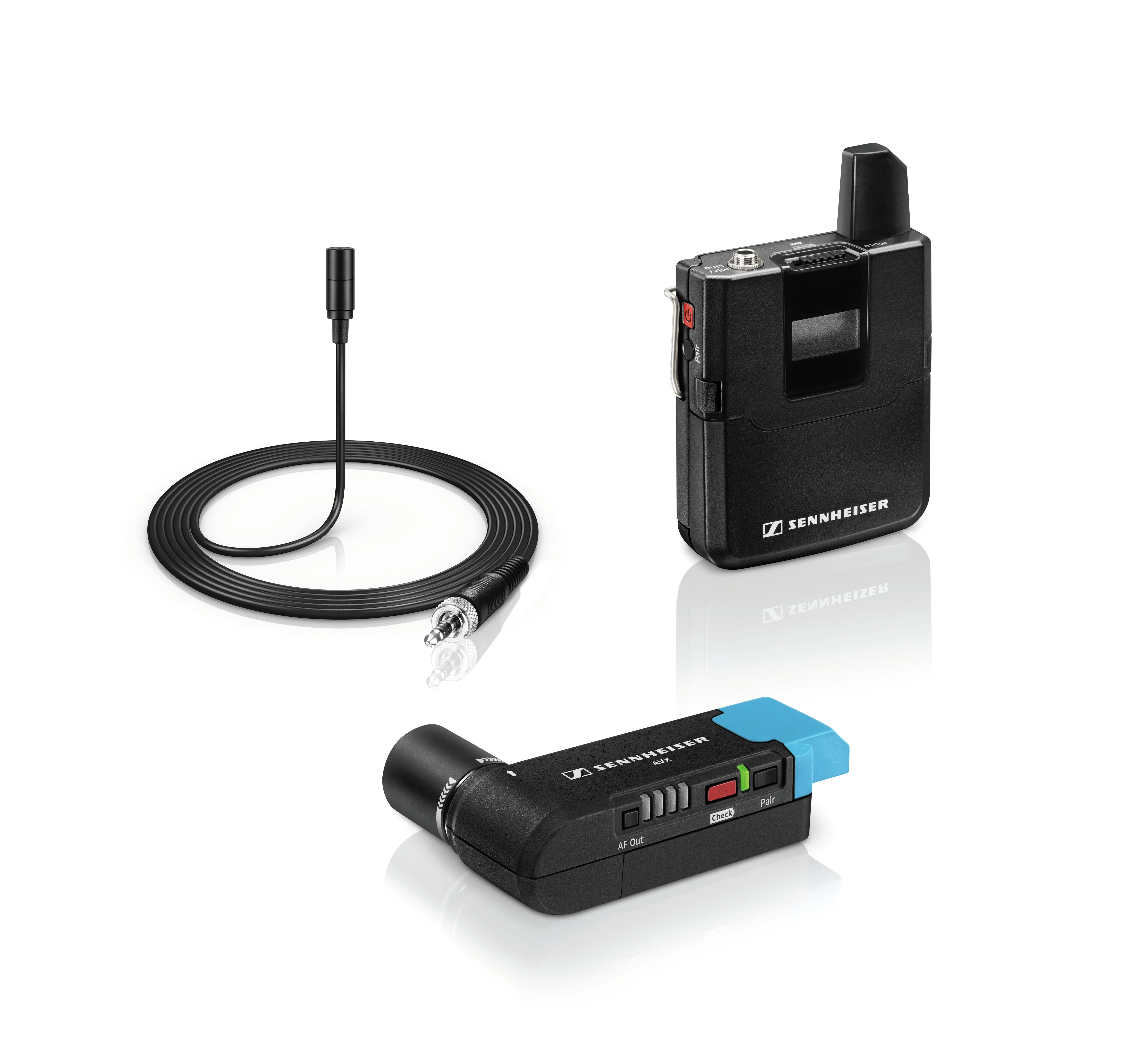 SENNHEISER AVX-ME2-3-EU, KAMERŲ RINKINYS, KIEKVIENAS SU 1X: EKP AVX-3, SKM AVX-3, ME 2, CABLE XLR-> LIZDAS, KAŠTO BALŲ ADAPTERIS, BA 20, BA 30 ir NT 5-10