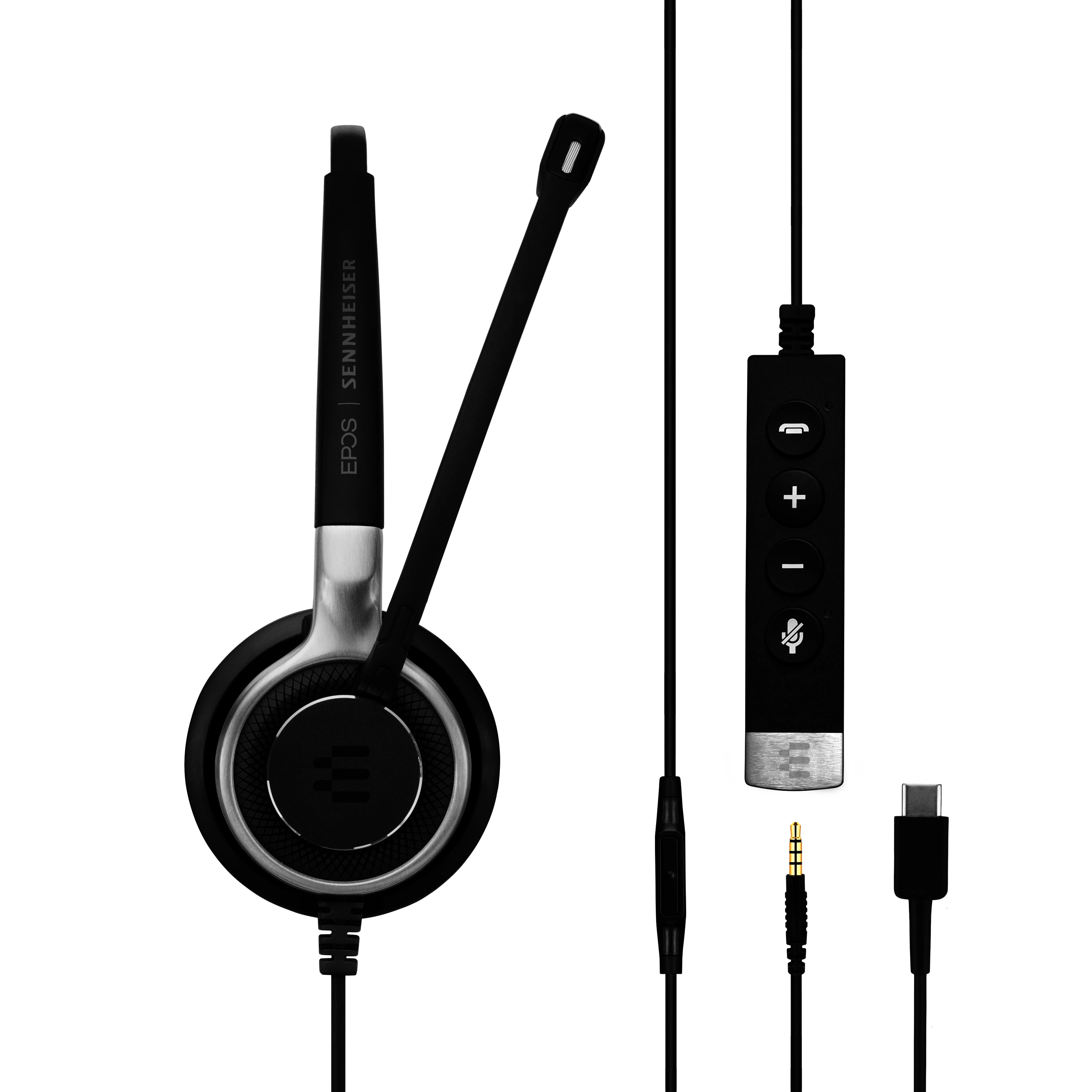 EPOS Sennheiser Ausinės Impact SC 635 USB-C 3,5mm USBC 3,5mm mono juodas sidabrinis (1000669)