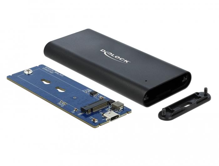 DELOCK išorinis M.2 NVMe PCIe SSD korpusas su SuperSpeed USB 10 Gbps USB 3.1 Gen 2 USB Type-C motele