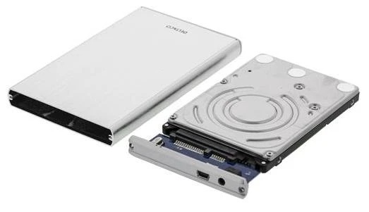 HDD dėžutė 1x2.5, SATA 6Gb / s, USB 3.0, al/plast DELTACO sidabrinė / MAP-GD29U3