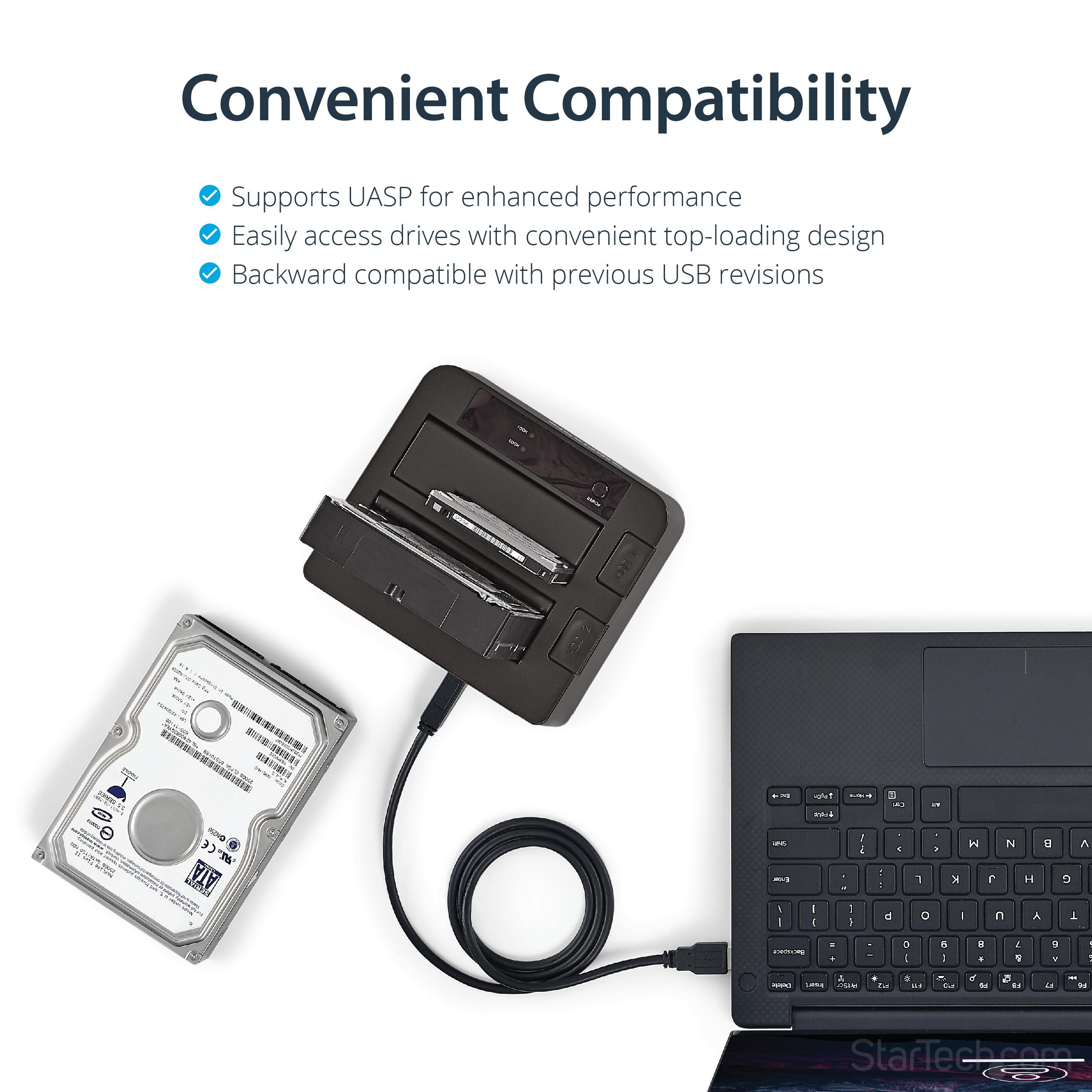 Kietasis diskas Montavimo stotis StarTech 2.5 "/ 3.5" - USB 3.2 Gen 2 (SDOCK2U313)