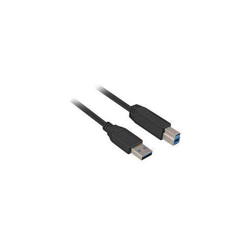 Sharkoon 1m - USB3.0-A/USB3.0-B - 1 m - USB A - USB B - USB 3.2 Gen 1 (3.1 Gen 1) - Male/Male - Juodas