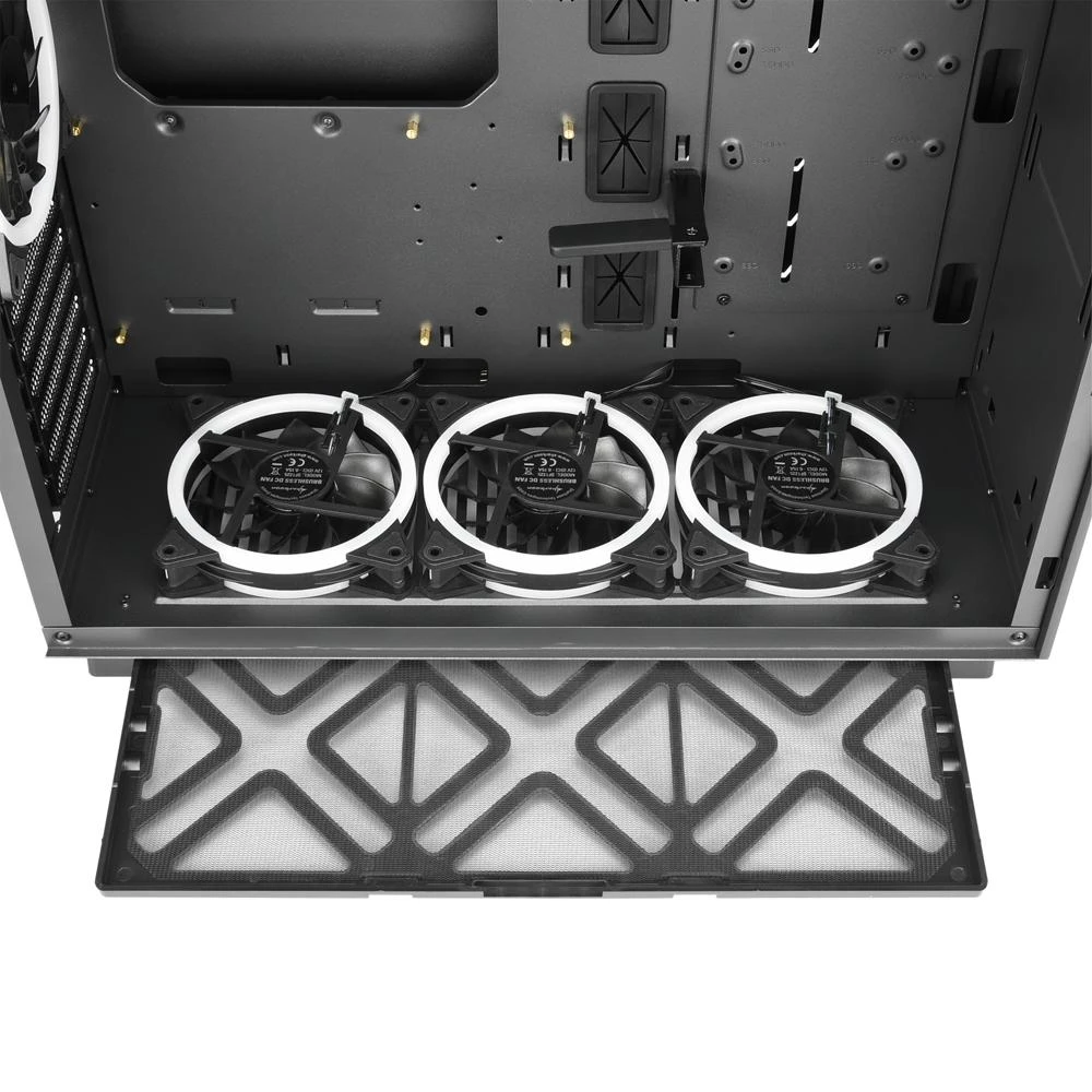 Sharkoon PURE STEEL RGB, Tower-case - juodas, gehrtetes Glas