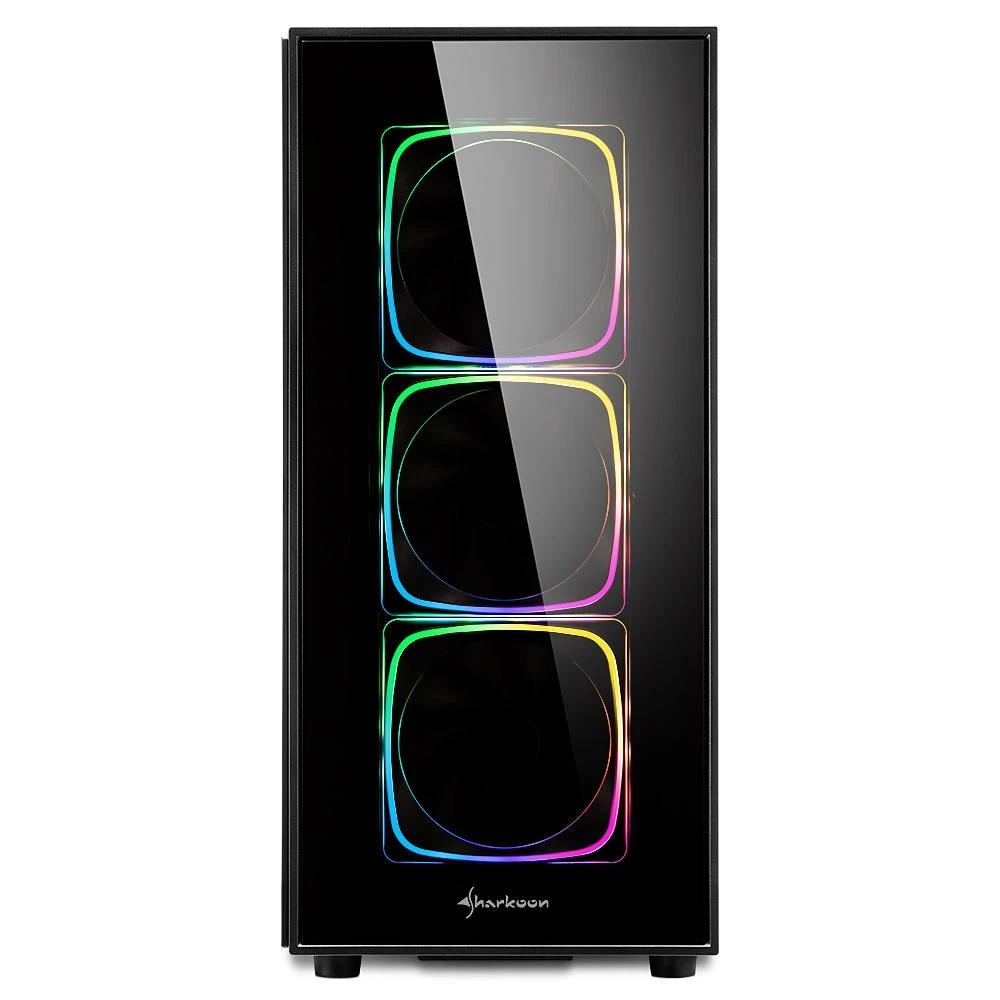 MIDI Sharkoon TG6 RGB. Glasfenster. Lfter LED RGB