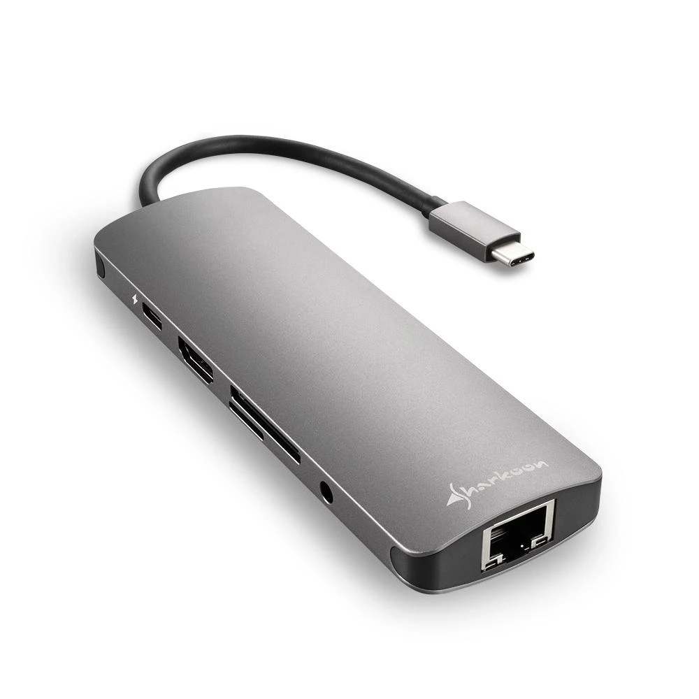 Sharkoon USB 3.0 TYPE C COMBO AD. Pilkas / USB HUB, modelis ...