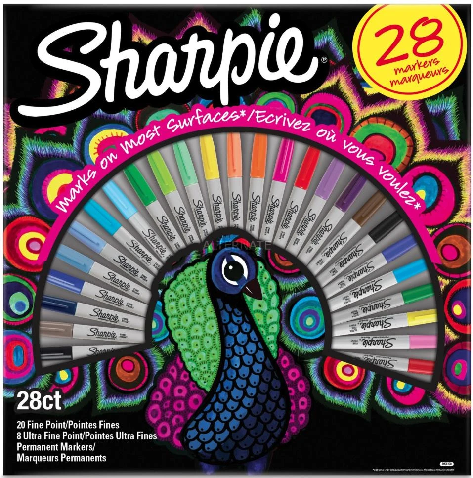 Stanley Markerių rinkinys Sharpie Fine Peacock 28 vnt. – 2058158