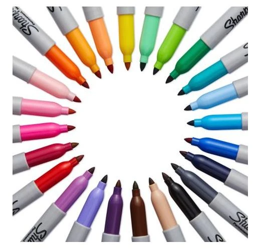 Sharpie smulkūs juodi markeriai (24 vnt. dėžutėje) - 2077128