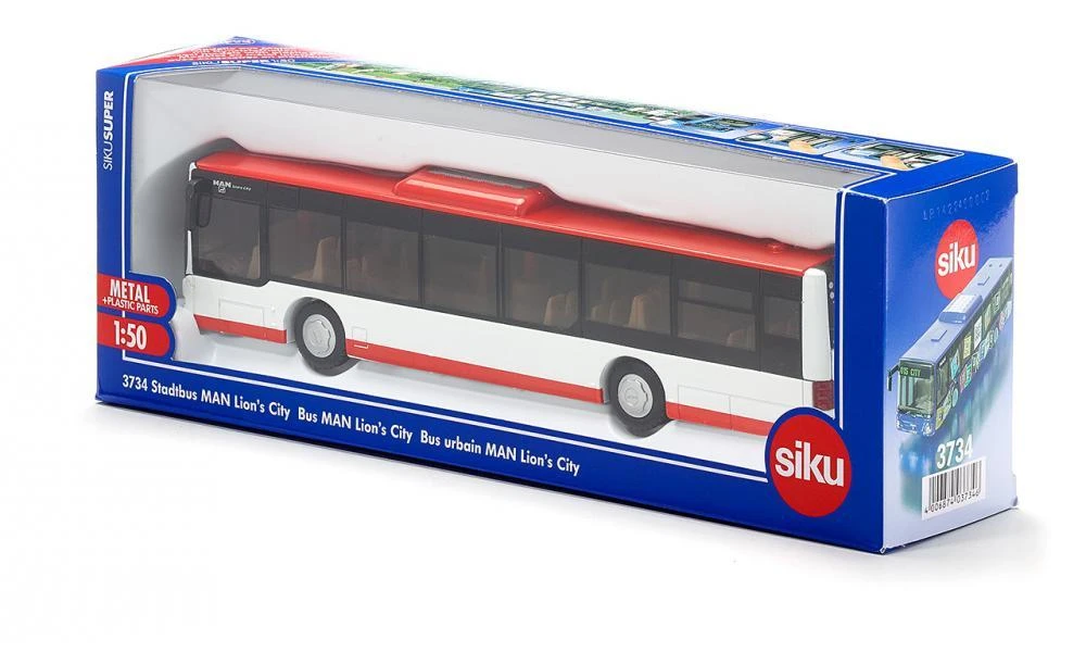 Siku Trefl Žaislinis autobusas MAN S3734 įvairių spalvų
