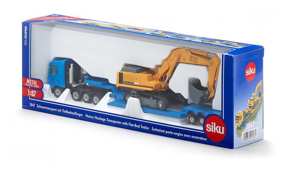 Siku 1:87 Sunkiasvorių krovinių gabenimas su platforma priekaba