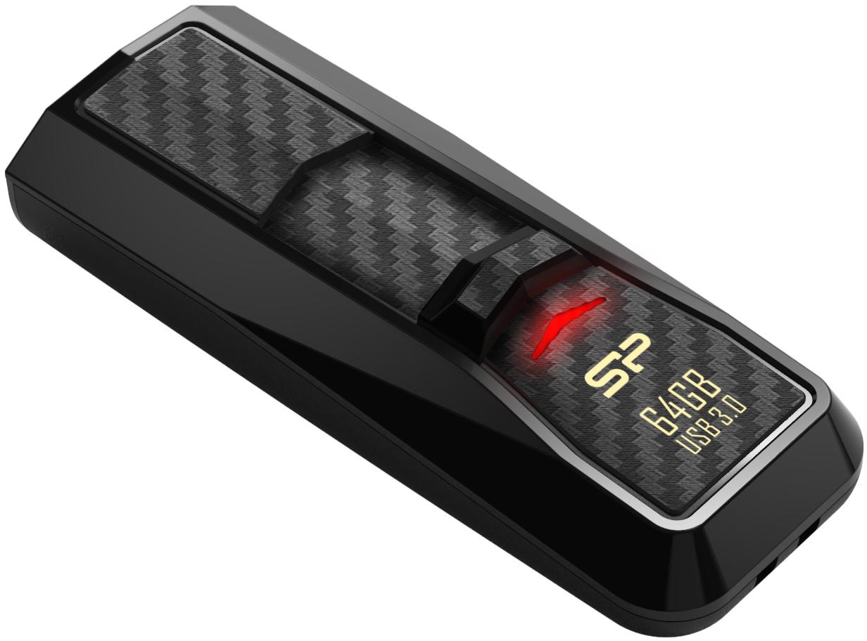 „Silicon Power“ atmintinė 64 GB Blaze B50 USB 3.0, juoda