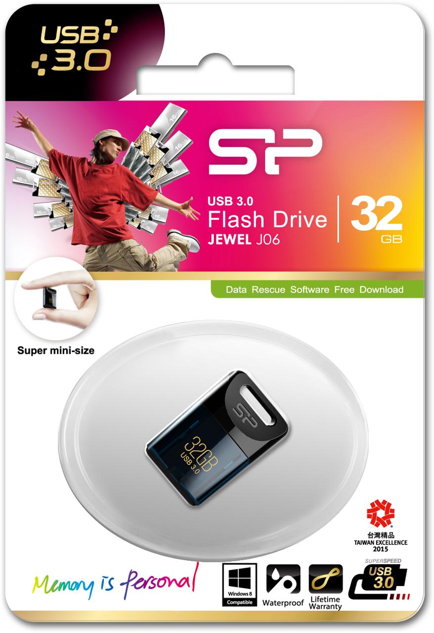 SILIKONIO MAITINIMO KOMPIUTERIS & COMMUNICAT SILICONPOW SP032GBUF3J06V1D Silicon Power atmintis USB Jewel J06 32GB USB 3.0 COB Mėlyna