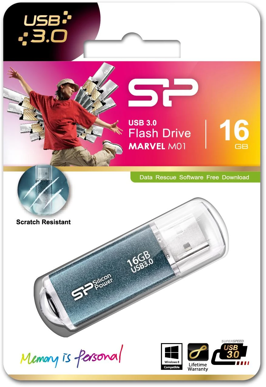 „Silicon Power“ | „Marvel M01“ | 16 GB | USB A tipo | Mėlyna
