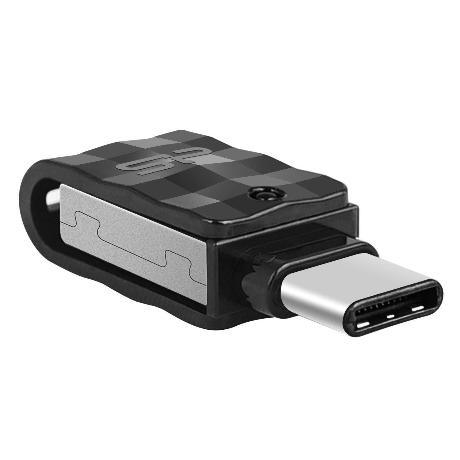Silicon Power Mobile C31 USB flash drive 32 GB USB Type-A / USB Type-C 3.2 Gen 1 (3.1 Gen 1) Juodas, Sidabrinis