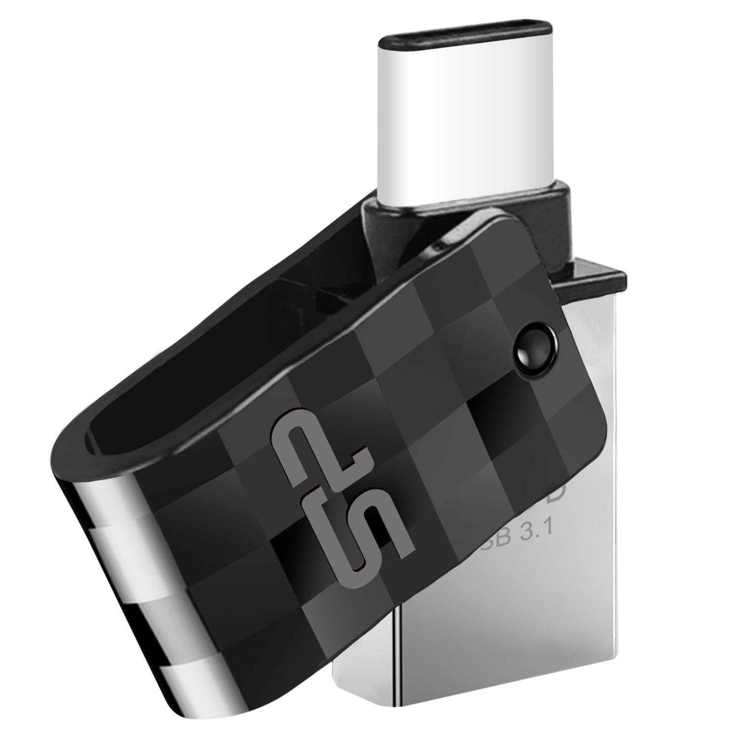 Silicon Power Mobile C31 USB flash drive 32 GB USB Type-A / USB Type-C 3.2 Gen 1 (3.1 Gen 1) Juodas, Sidabrinis