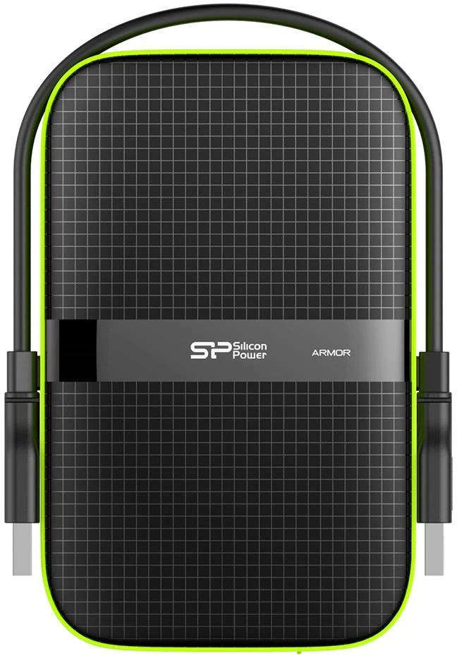 Išorinis kietasis diskas Silicon Power Armor A60 2TB SP020TBPHDA60S3K, Juodas/žalias