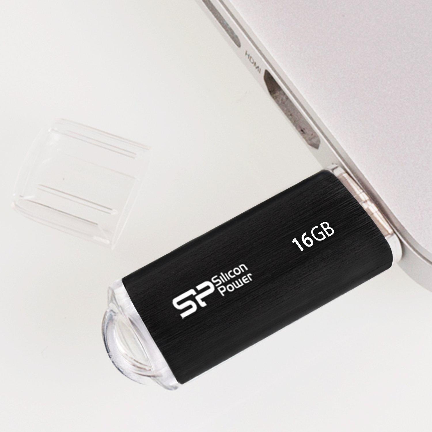 SILICON POWER KOMPIUTERIŲ IR RYŠIO ĮRENGINYS SILICON POWER atmintinė USB Ultima II I-series 16 GB USB 2.0 Juodas