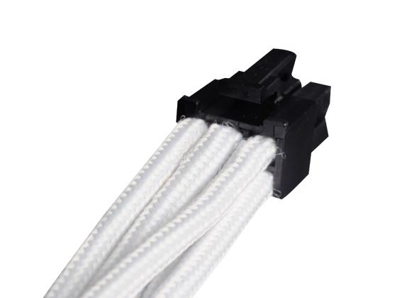 SilverStone 6 kontaktų PCIe į 6 kontaktų PCIe prailginimo kabelis, 250 mm, baltas