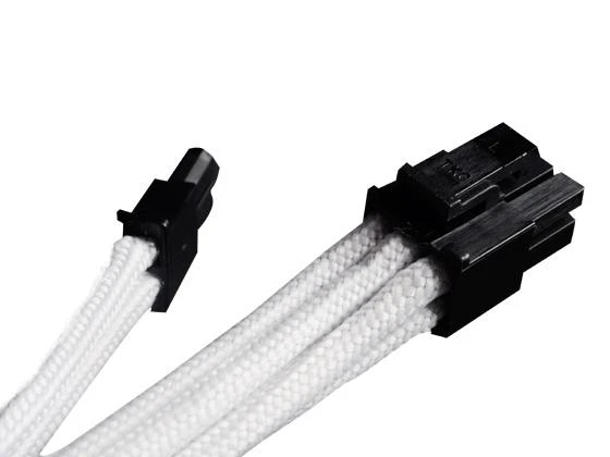 SilverStone 8-Pin-PCIe to 6+2-Pin-PCIe Extension – 250mm baltos spalvos