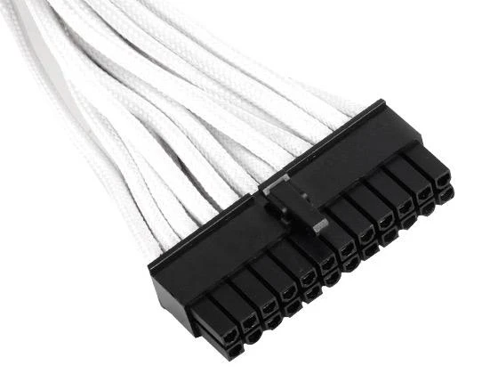 SilverStone SST-PP07-MBW 1 x pagrindinės plokštės 24 kontaktų jungtis, Išplėskite kabelio ilgio esamą maitinimo šaltinį, Suderinamas su visais PSU.