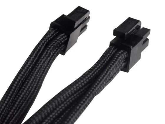 SilverStone 8-Pin-EPS to 4+4-Pin-ATX/EPS – 300mm juodas
