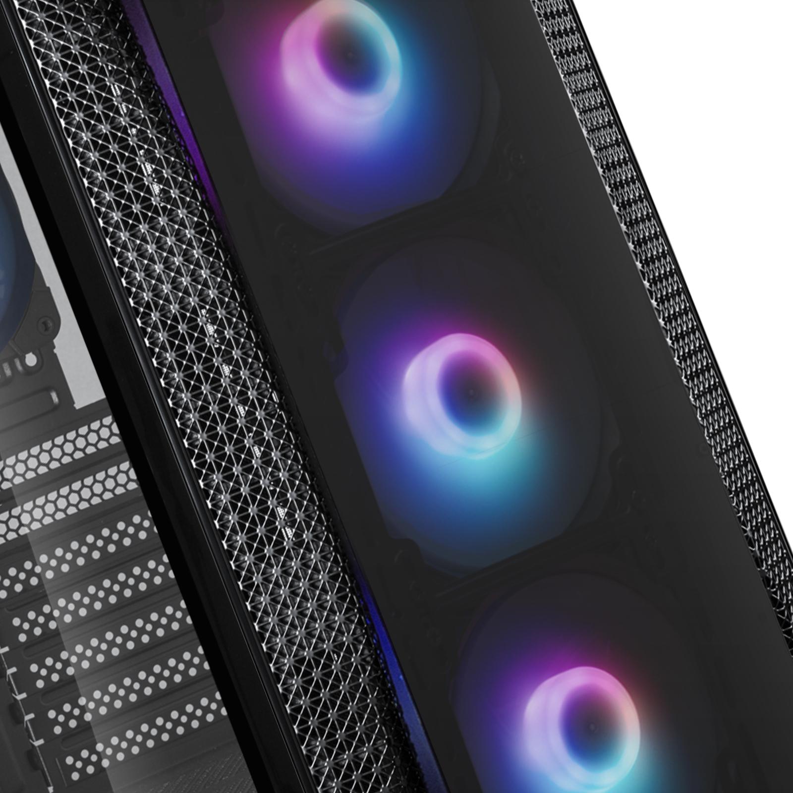 „SilverStone Fara B1 Pro Midi–Tower“, ARGB, grūdintas stiklas – juoda