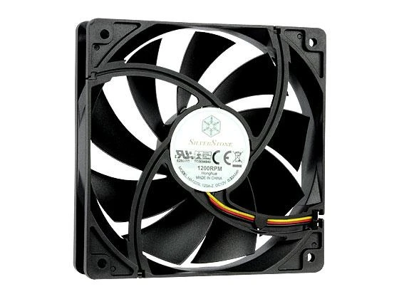 SilverStone 120 mm ventiliatorius su technine etikete