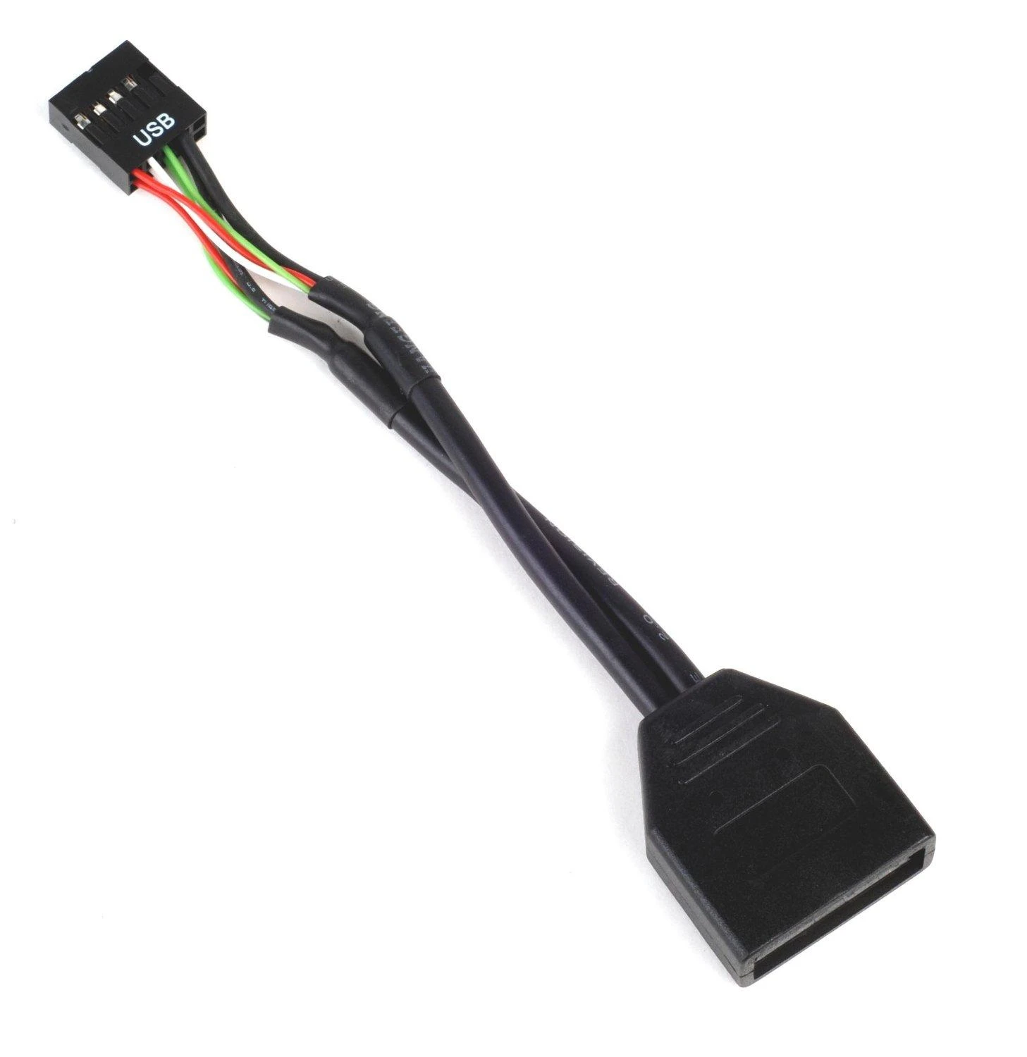 SilverStone sistemos laidas Vidinis 19 kontaktų USB 3.0 į USB 2.0 adapterio laidas 8 kontaktų, 19 kontaktų, 0,1 m, Juodas