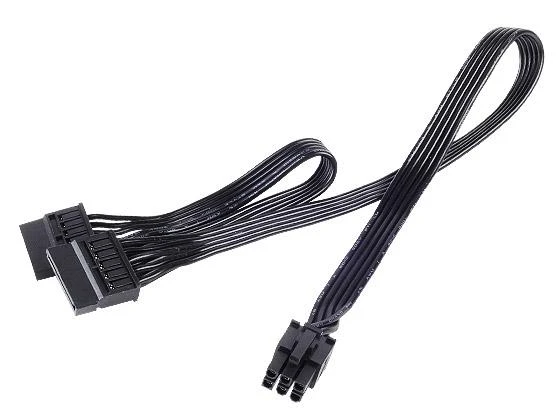 SilverStone Rinkinys kabli, Juodas (SST-PP05-E)